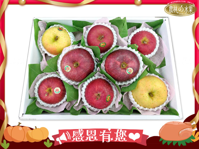 感恩有你406－日本青森空運進口大紅榮蘋果 + 紅顏姬蘋果 + 套袋富士蘋果 + TOKI水蜜桃蘋果